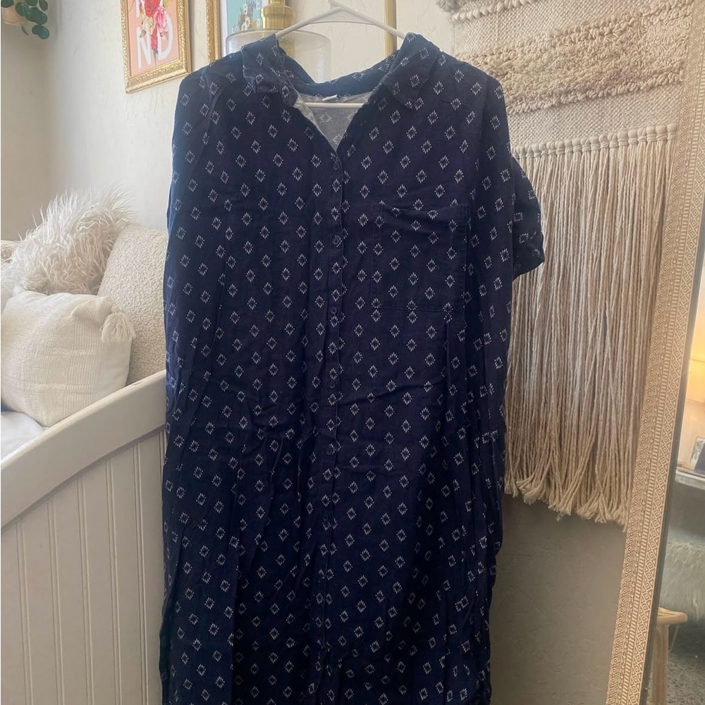 Old Navy Navy Blue Midi Dress